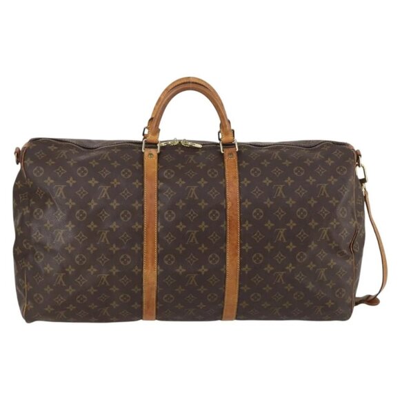 LOUIS VUITTON Monogram Keepall Bandouliere 60 Boston Bag M41412 LV Auth BA5254 - Picture 3 of 16